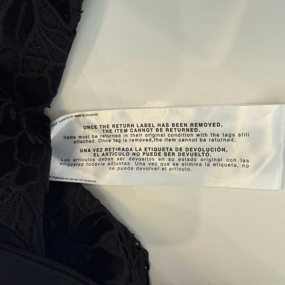 NWT Dress the Population Elsie Black Cut out Velvet Lace Cocktail Dress Sz L - Picture 10 of 14